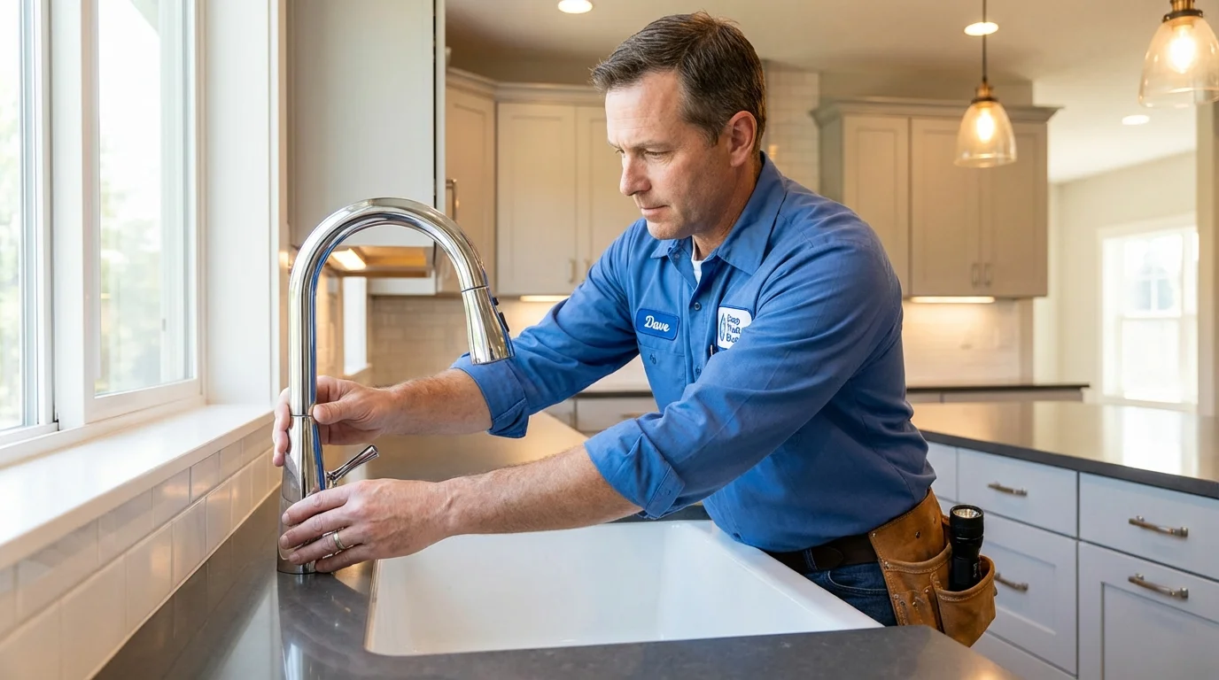 Kitchen faucet installation by Johns Plumbing LLC in Mount Hope